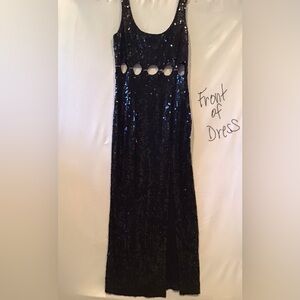 Niteline Black Sequin Gown/Prom Dress